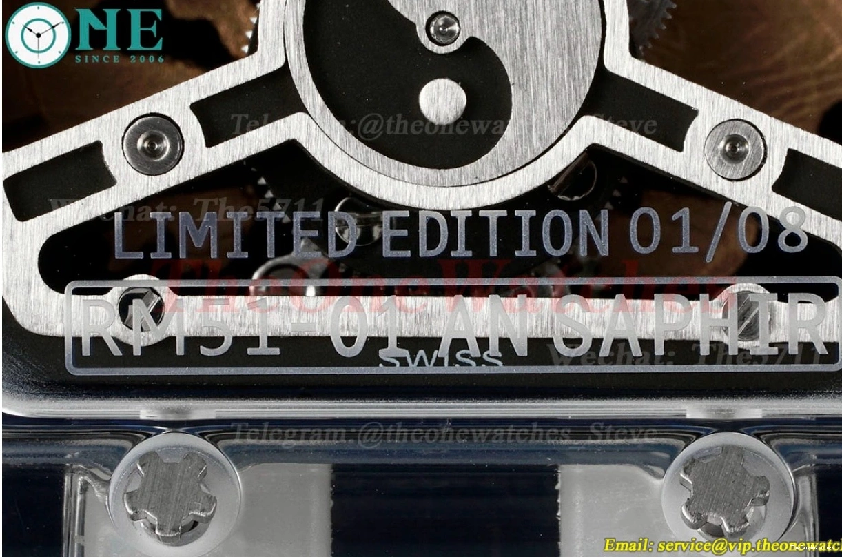 on Dragon Rubber Strap Tourb RM51 RMF Tiger Dial White 0116